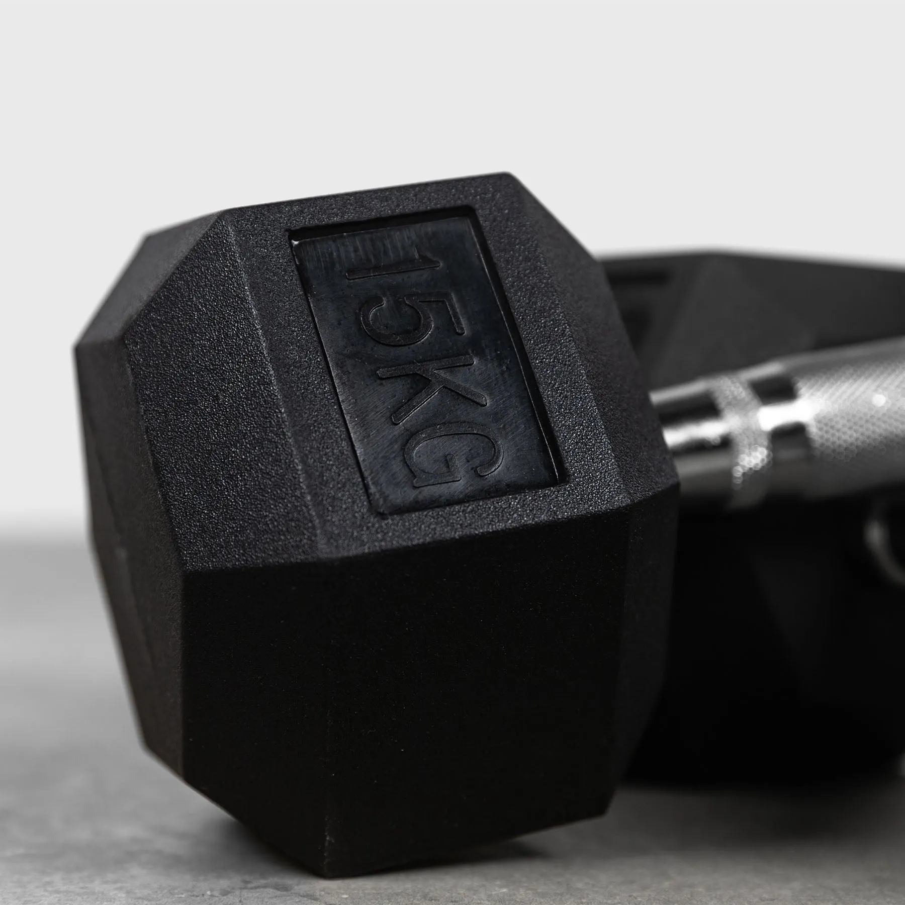 TWL - RUBBER HEX DUMBBELL - PAIR - BLACK