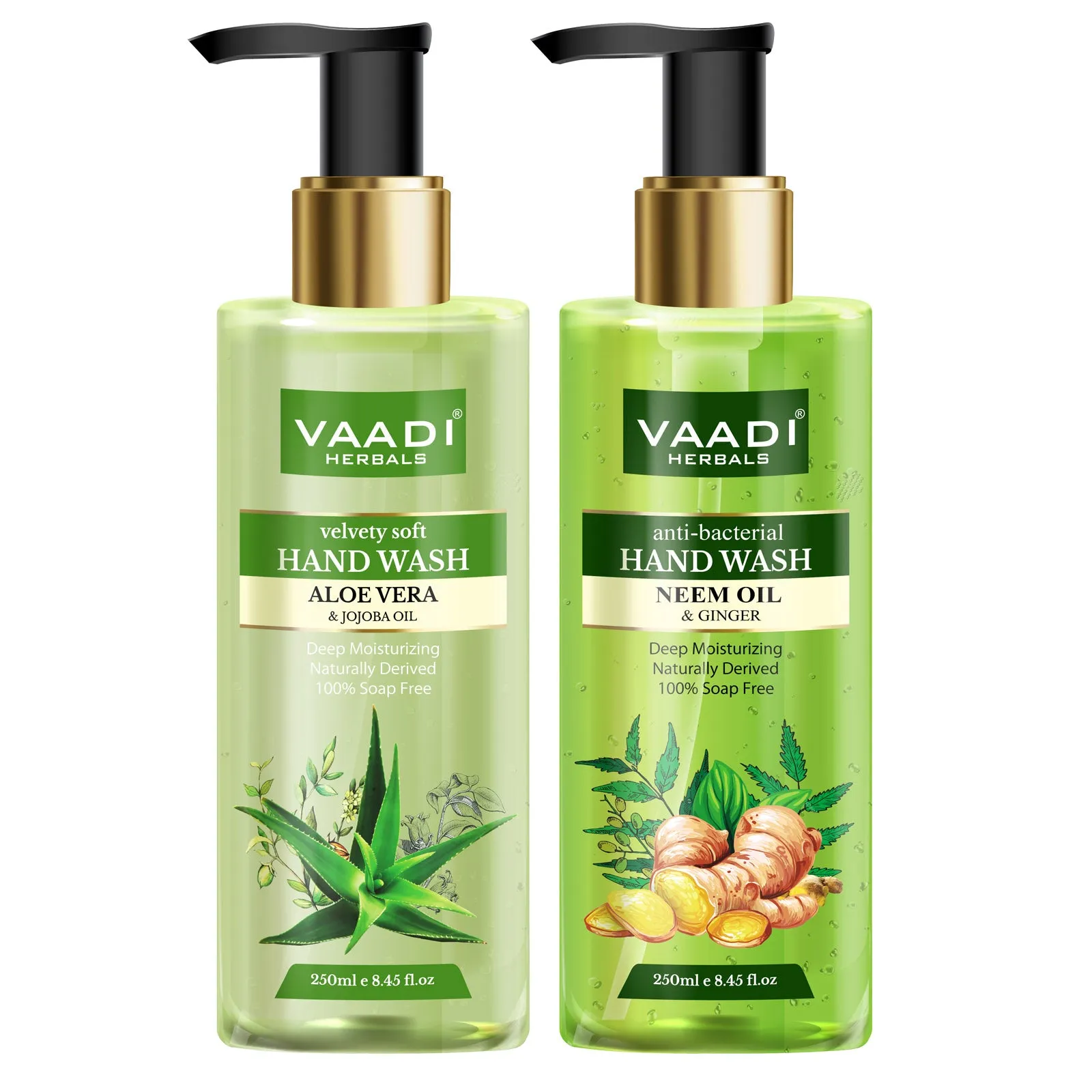 Ultra Nourishing - Pack of 2 Luxurious Handwash - Aloe Vera & Neem Oil - Pack of 2 (250 ml x 2)