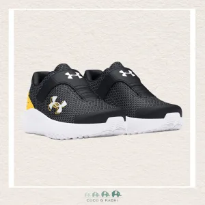 Under Armour Boys' Infant Surge 4 AC Running Shoes - Black/Yellow (X4-147)