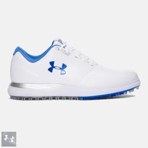 Under Armour Ladies UA Performance Spikeless Golf Shoes 8.0 White/Mediterranean (#1297176-1