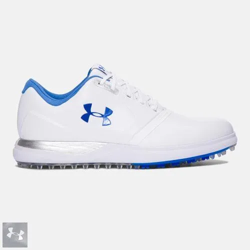 Under Armour Ladies UA Performance Spikeless Golf Shoes 8.0 White/Mediterranean (#1297176-1