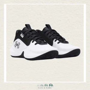 Under Armour Pre-School UA Lockdown 7 Basketball Shoes - White/Black (O1-158)