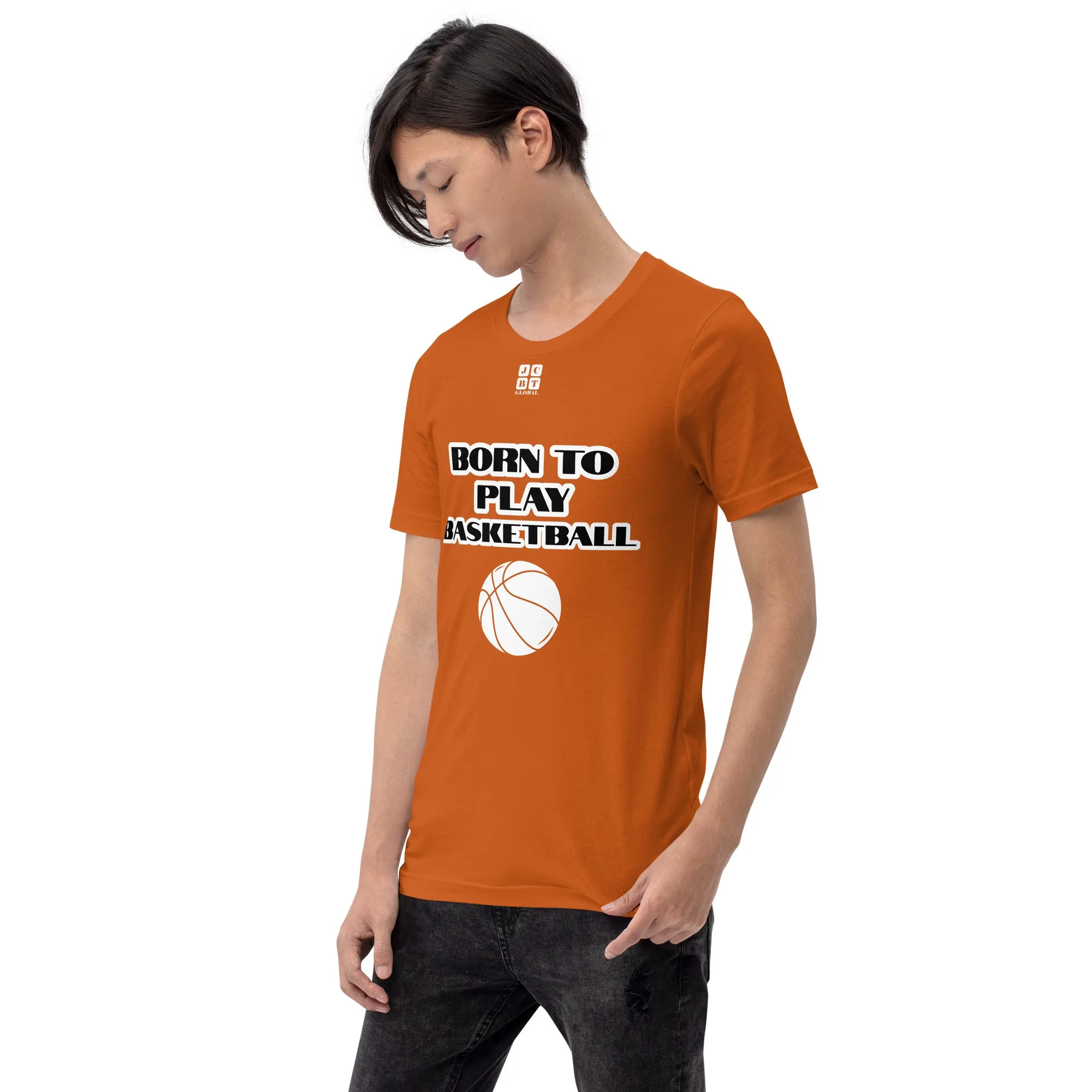 Unisex t-shirt "10101-0031 Born To Play Basketball (White Logo)"