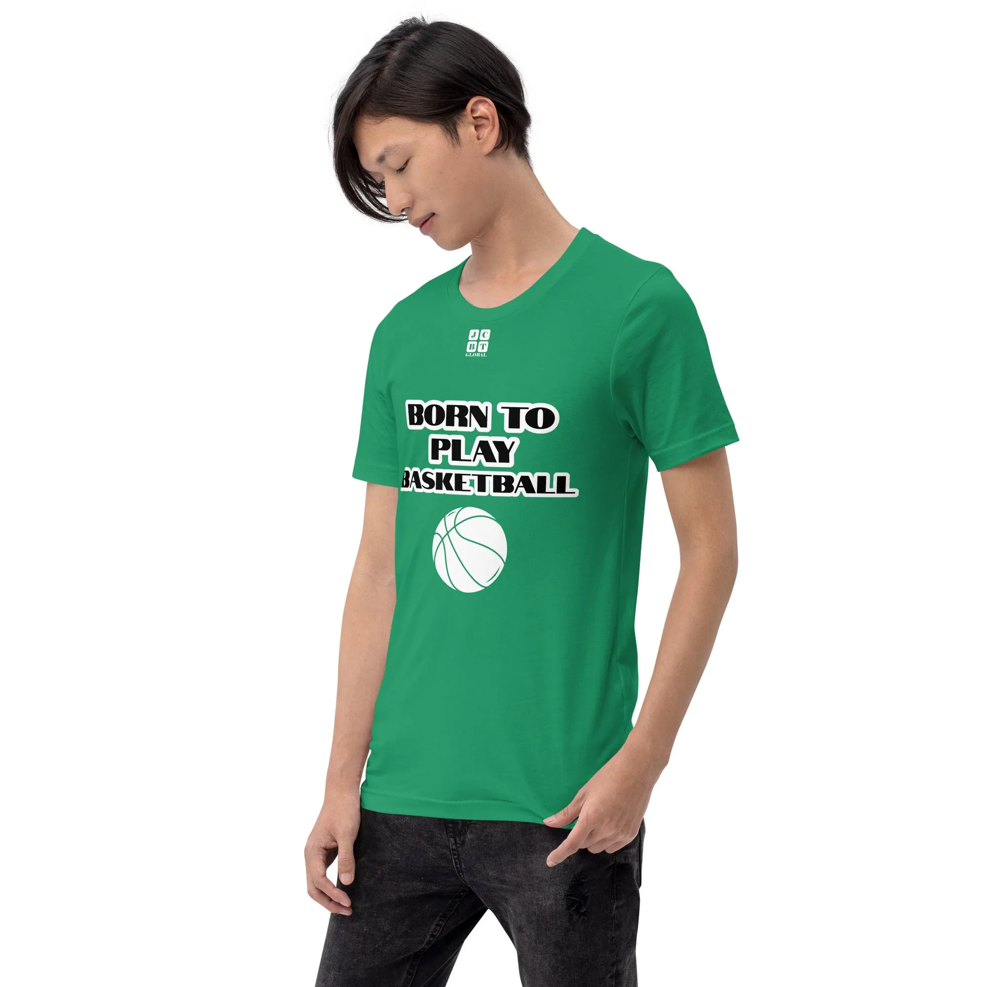 Unisex t-shirt "10101-0031 Born To Play Basketball (White Logo)"