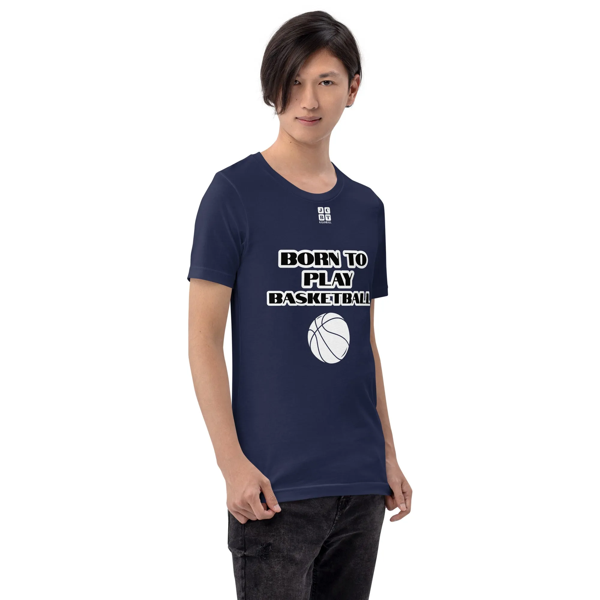 Unisex t-shirt "10101-0031 Born To Play Basketball (White Logo)"