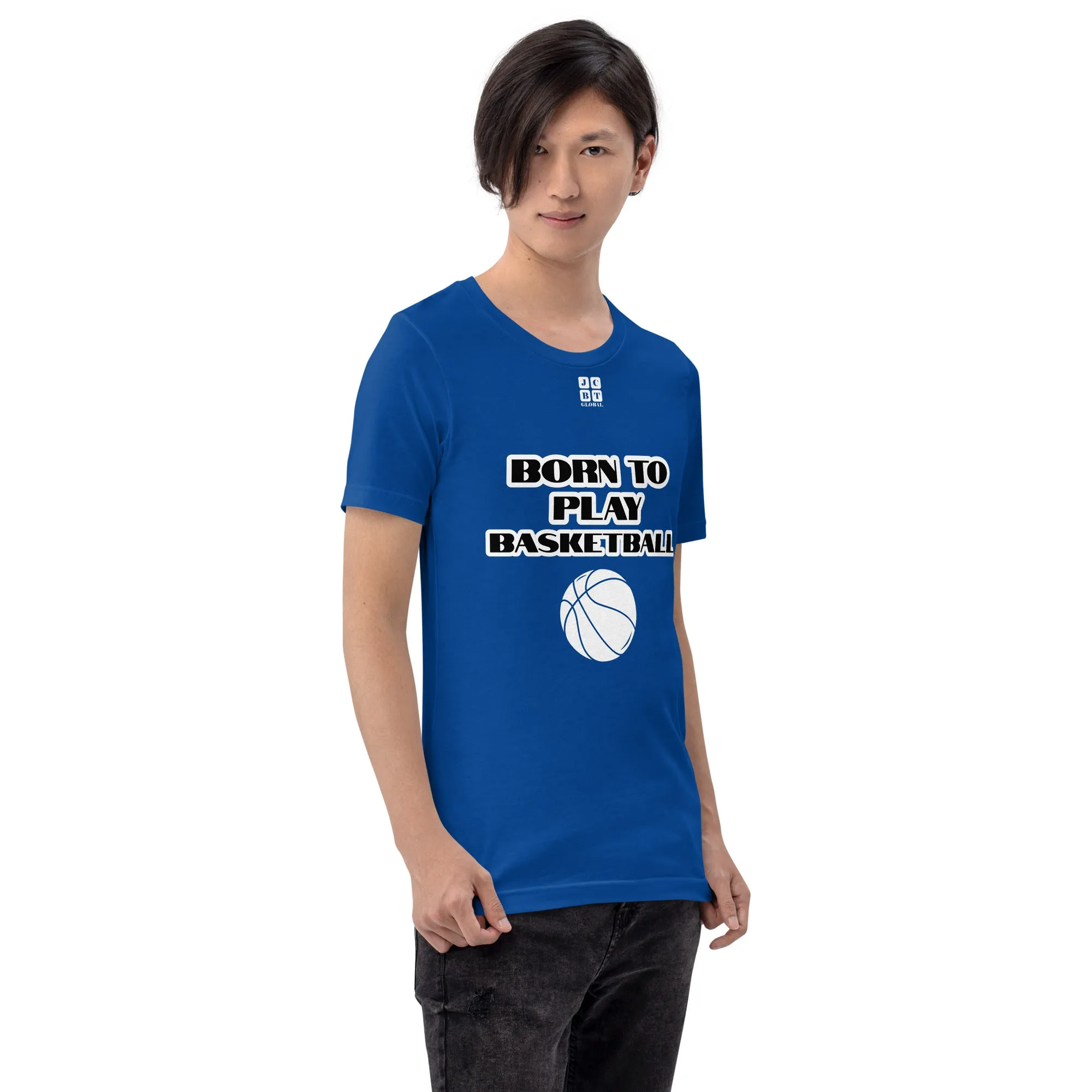 Unisex t-shirt "10101-0031 Born To Play Basketball (White Logo)"