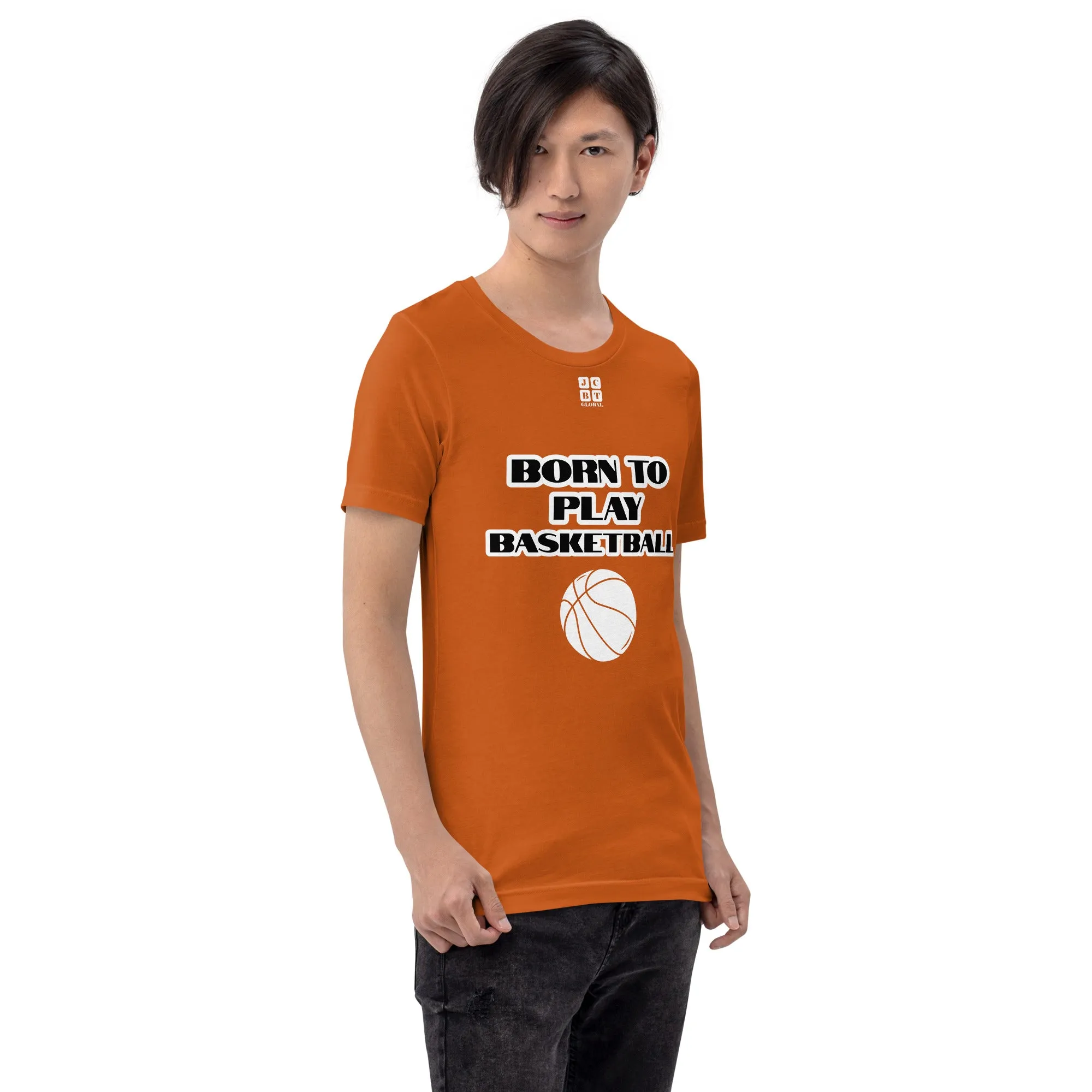 Unisex t-shirt "10101-0031 Born To Play Basketball (White Logo)"