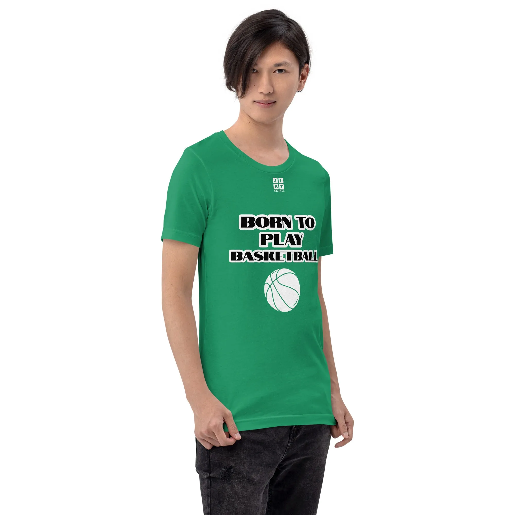 Unisex t-shirt "10101-0031 Born To Play Basketball (White Logo)"