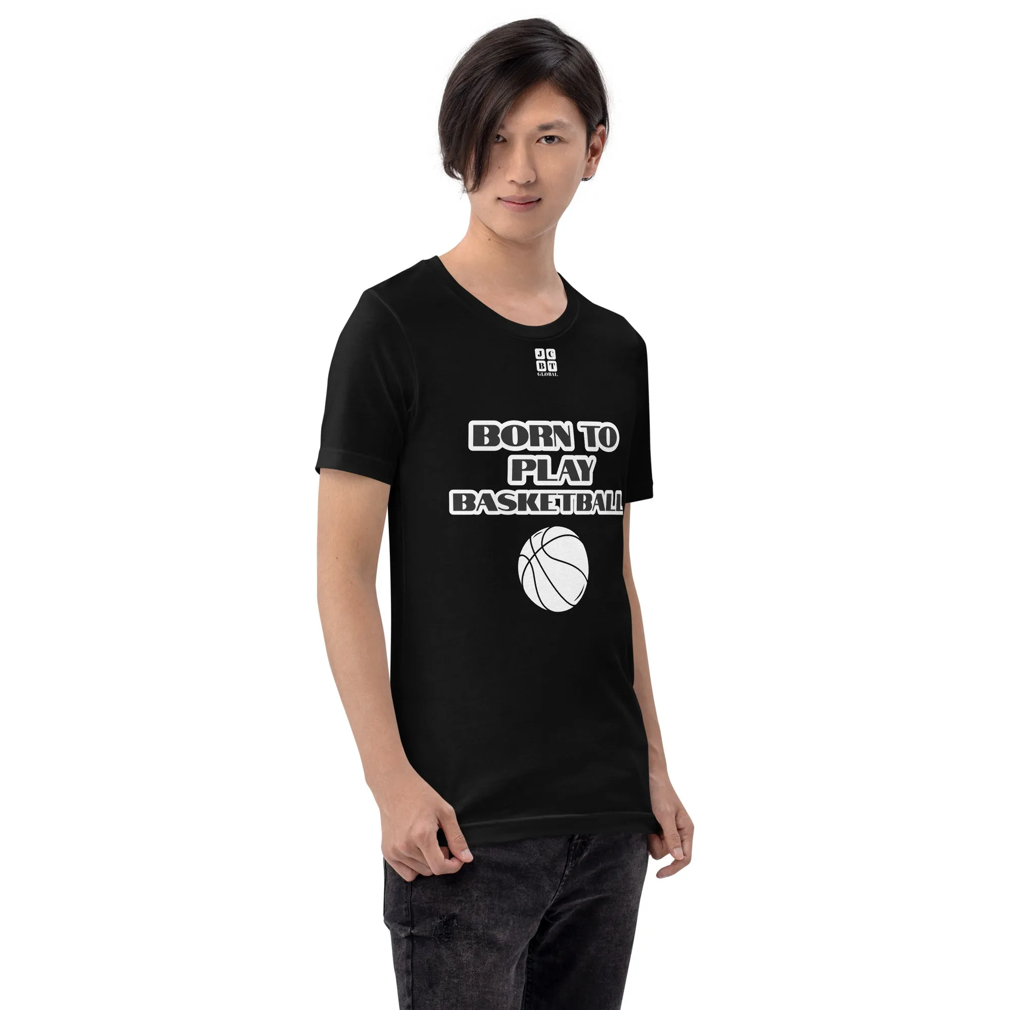Unisex t-shirt "10101-0031 Born To Play Basketball (White Logo)"