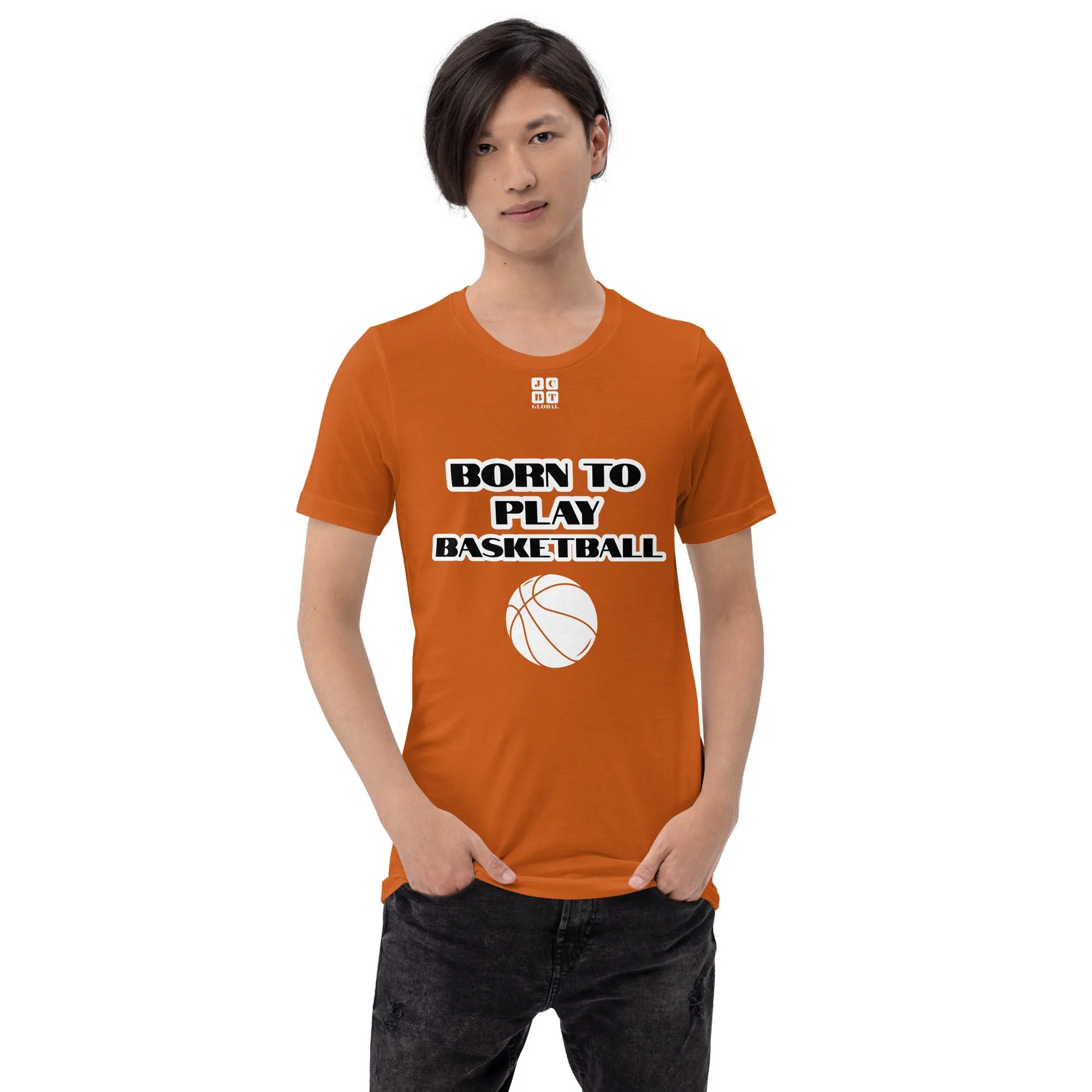 Unisex t-shirt "10101-0031 Born To Play Basketball (White Logo)"