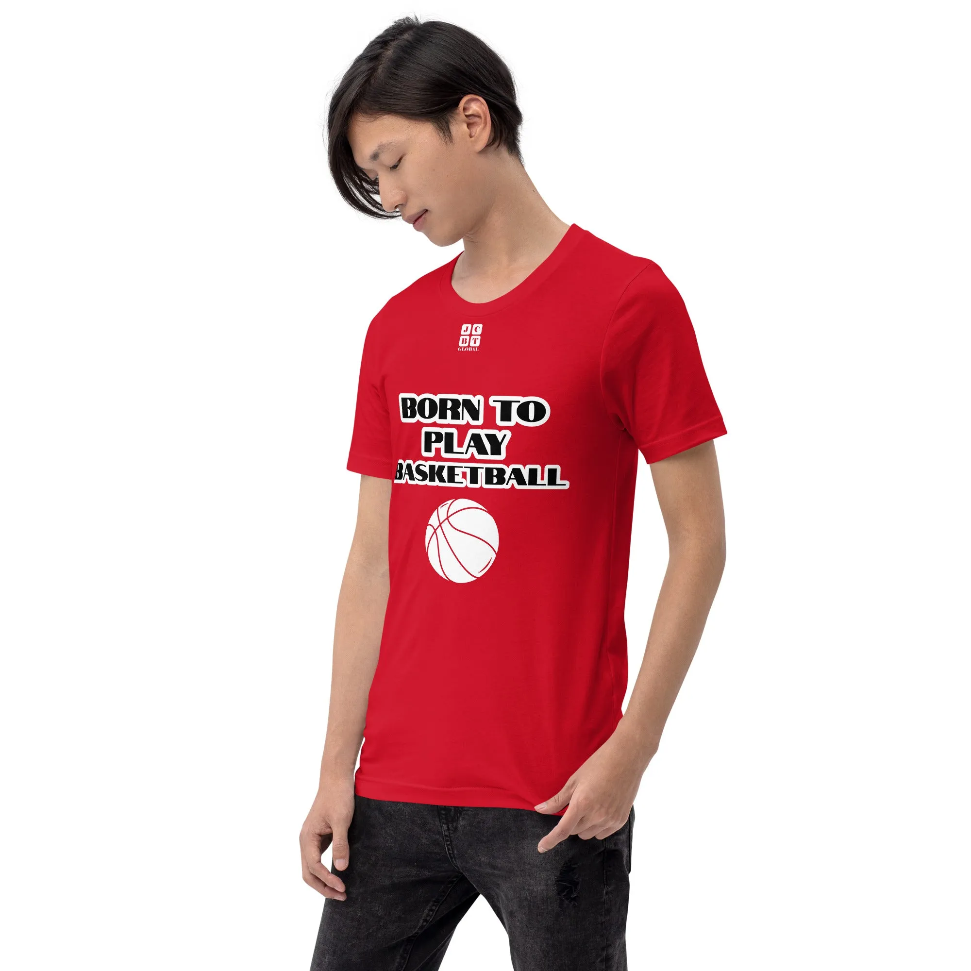 Unisex t-shirt "10101-0031 Born To Play Basketball (White Logo)"