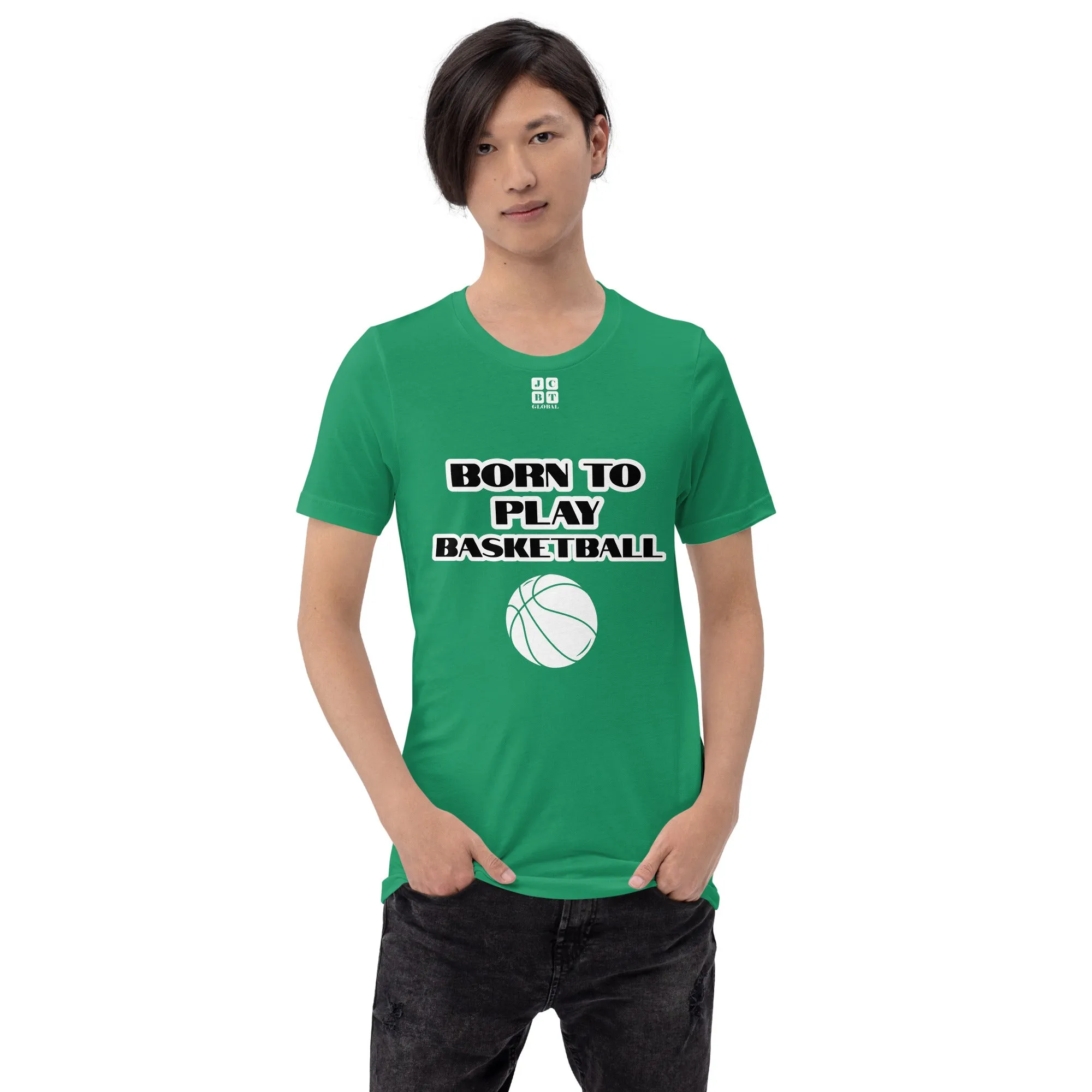 Unisex t-shirt "10101-0031 Born To Play Basketball (White Logo)"
