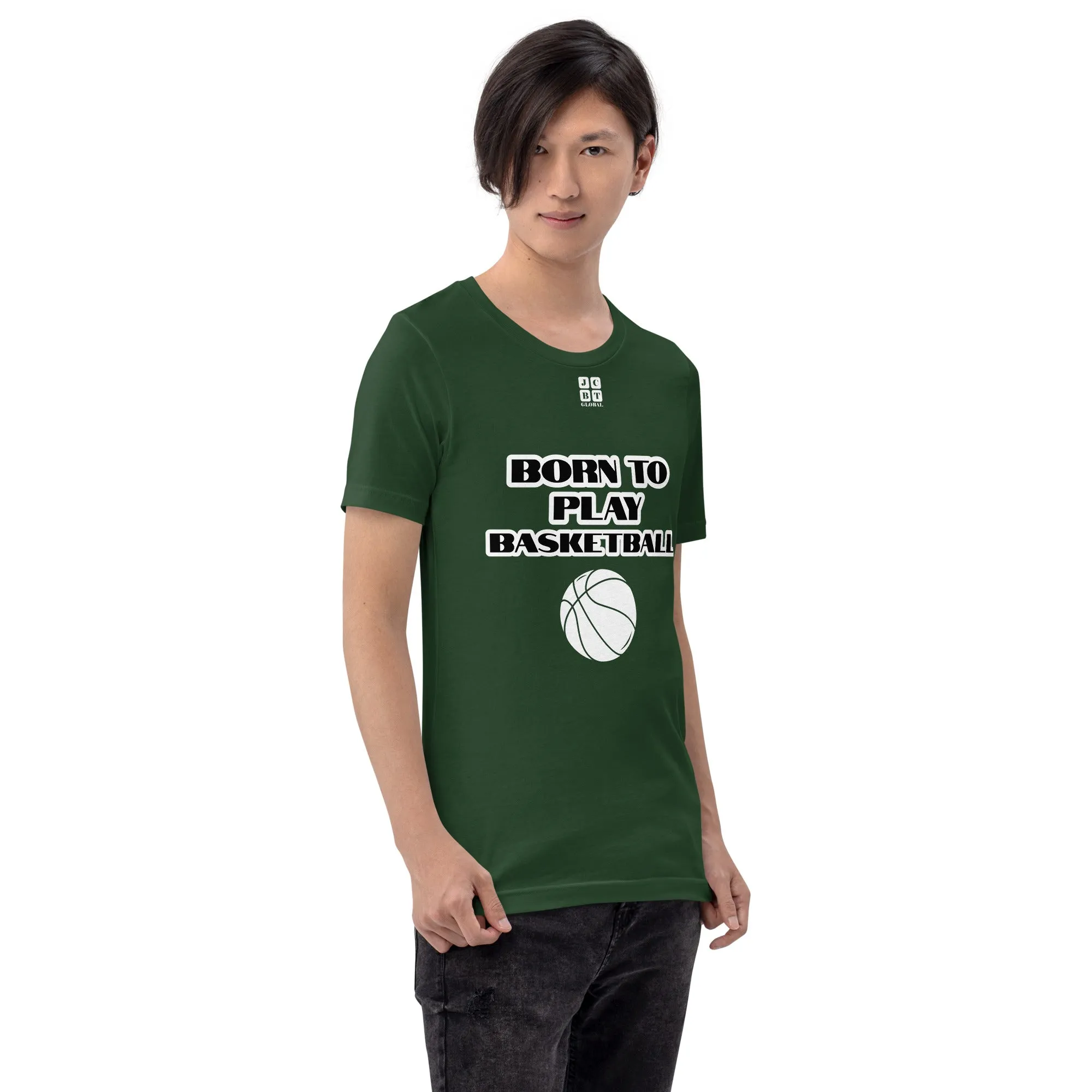 Unisex t-shirt "10101-0031 Born To Play Basketball (White Logo)"