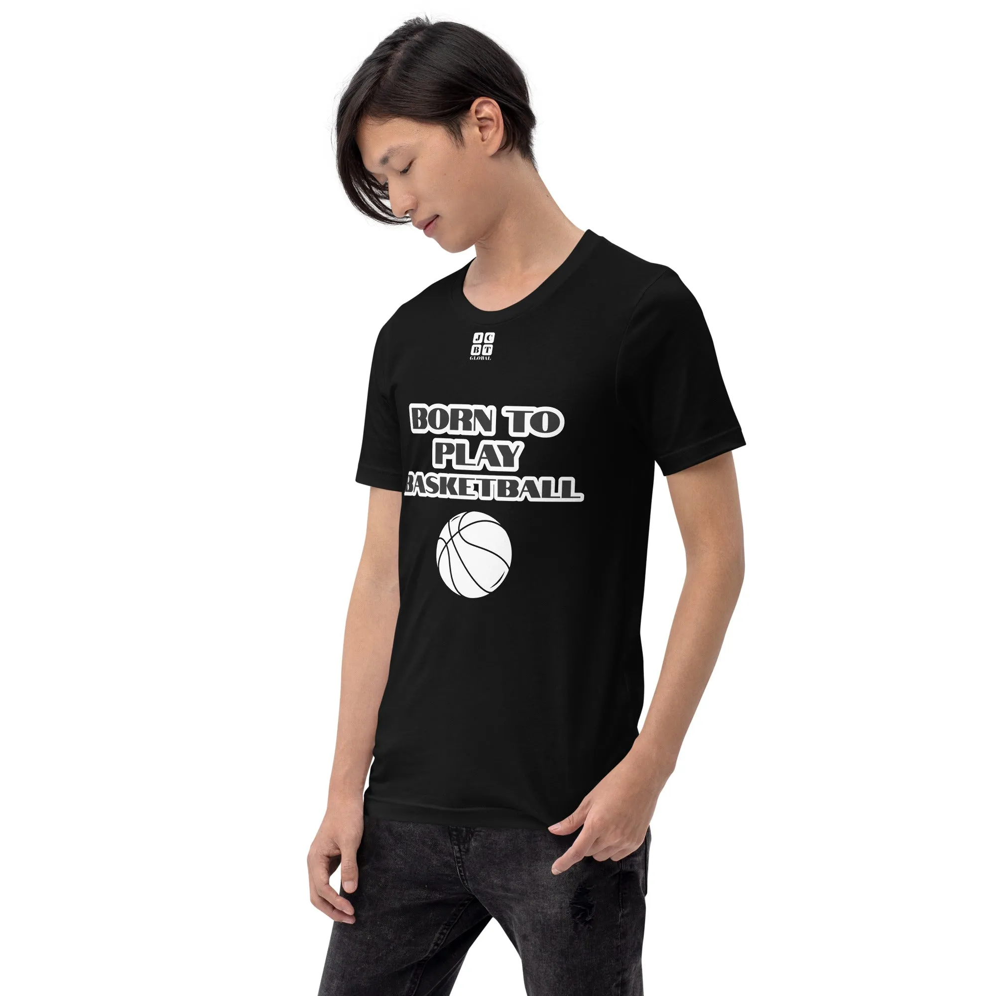 Unisex t-shirt "10101-0031 Born To Play Basketball (White Logo)"