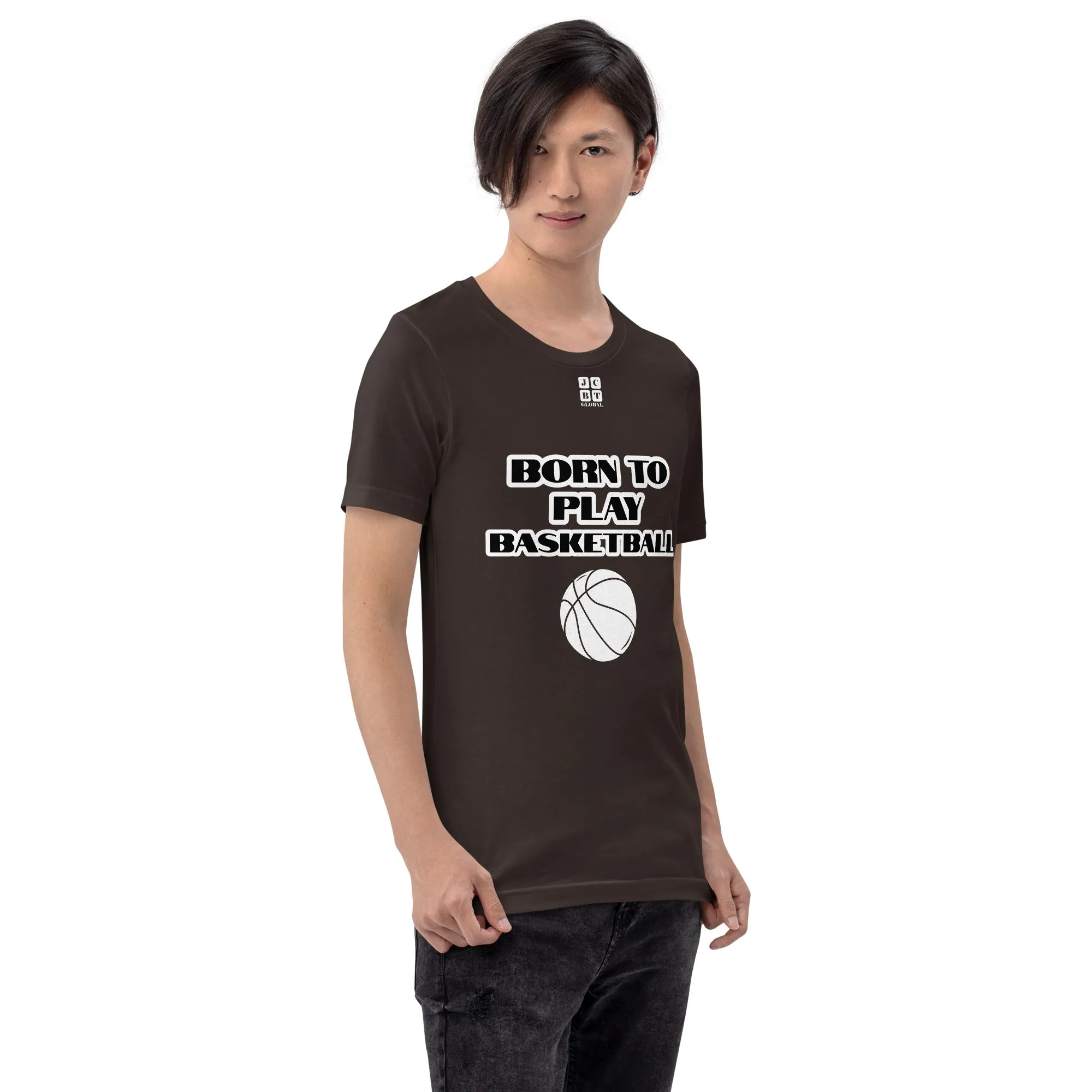 Unisex t-shirt "10101-0031 Born To Play Basketball (White Logo)"