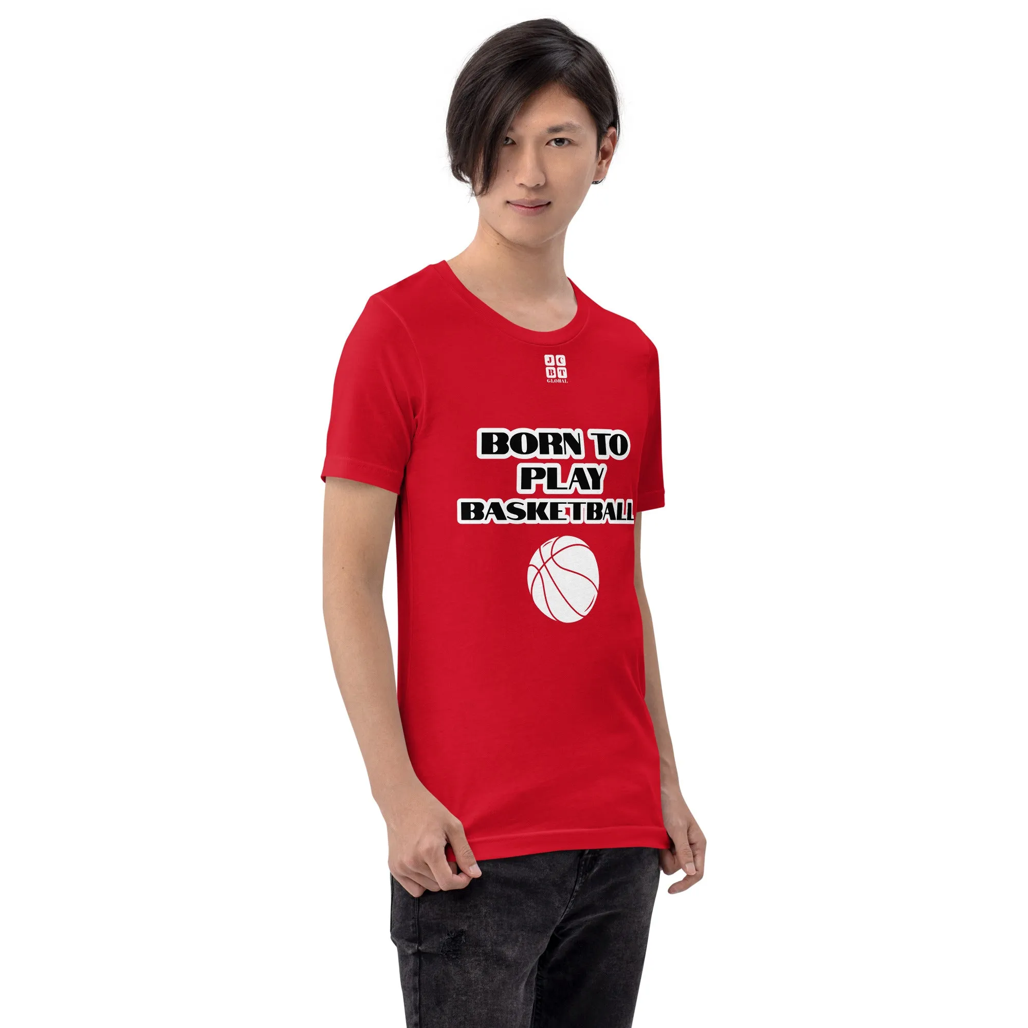 Unisex t-shirt "10101-0031 Born To Play Basketball (White Logo)"