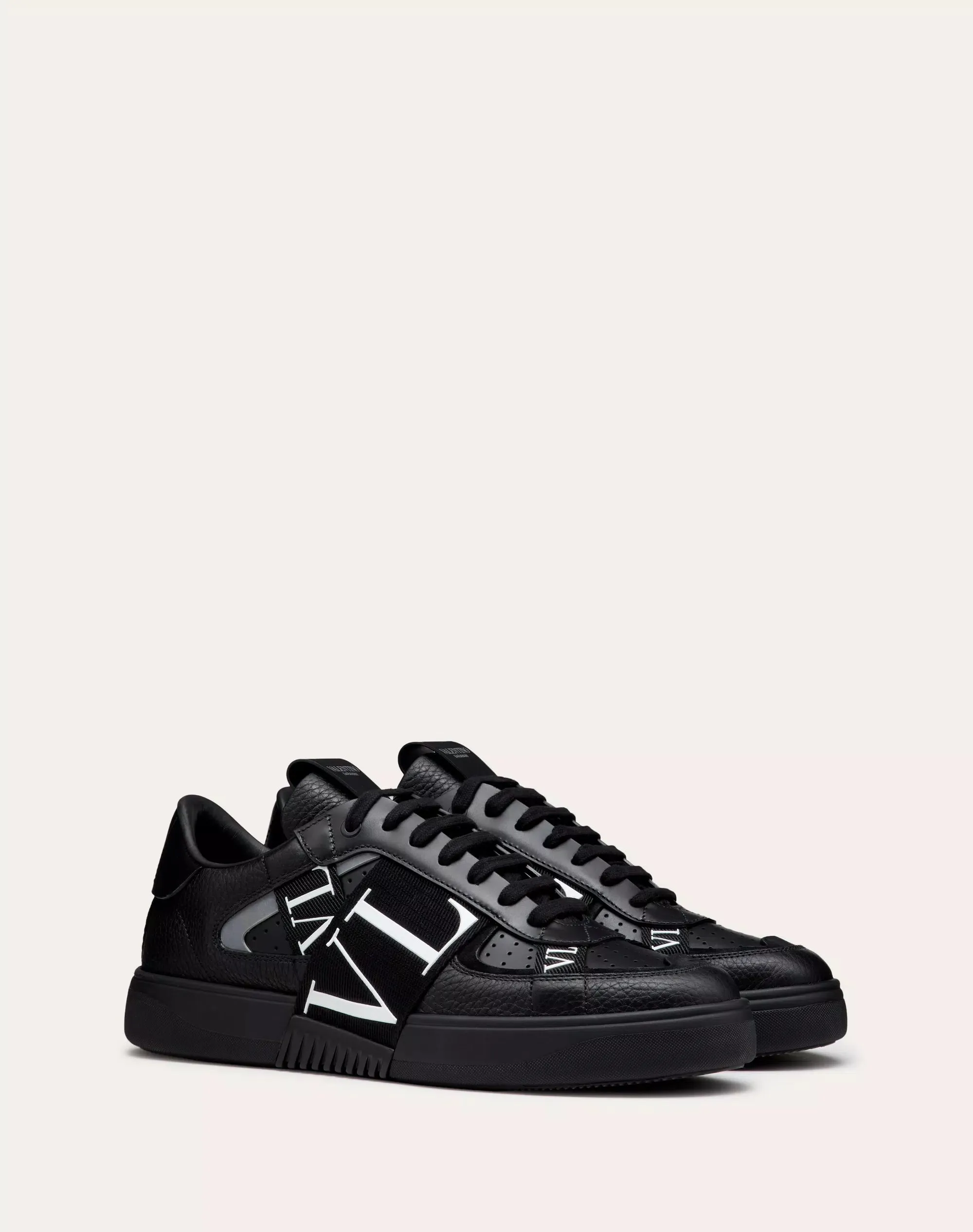 Valentino Garavani Women's VL7N Low Top Calfskin Sneakers With Logo Bands