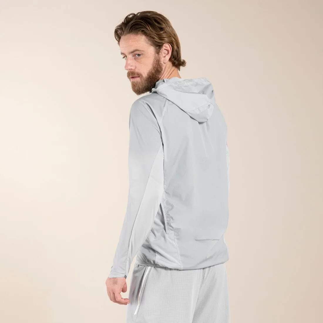 Veste coupe vent de running & trail running Homme - KIPRUN Run 900 Wind Grise