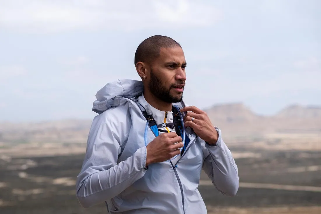 Veste coupe vent de running & trail running Homme - KIPRUN Run 900 Wind Grise