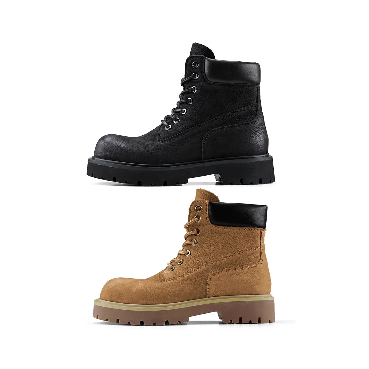 Waterproof Leather Lace-Up Boots