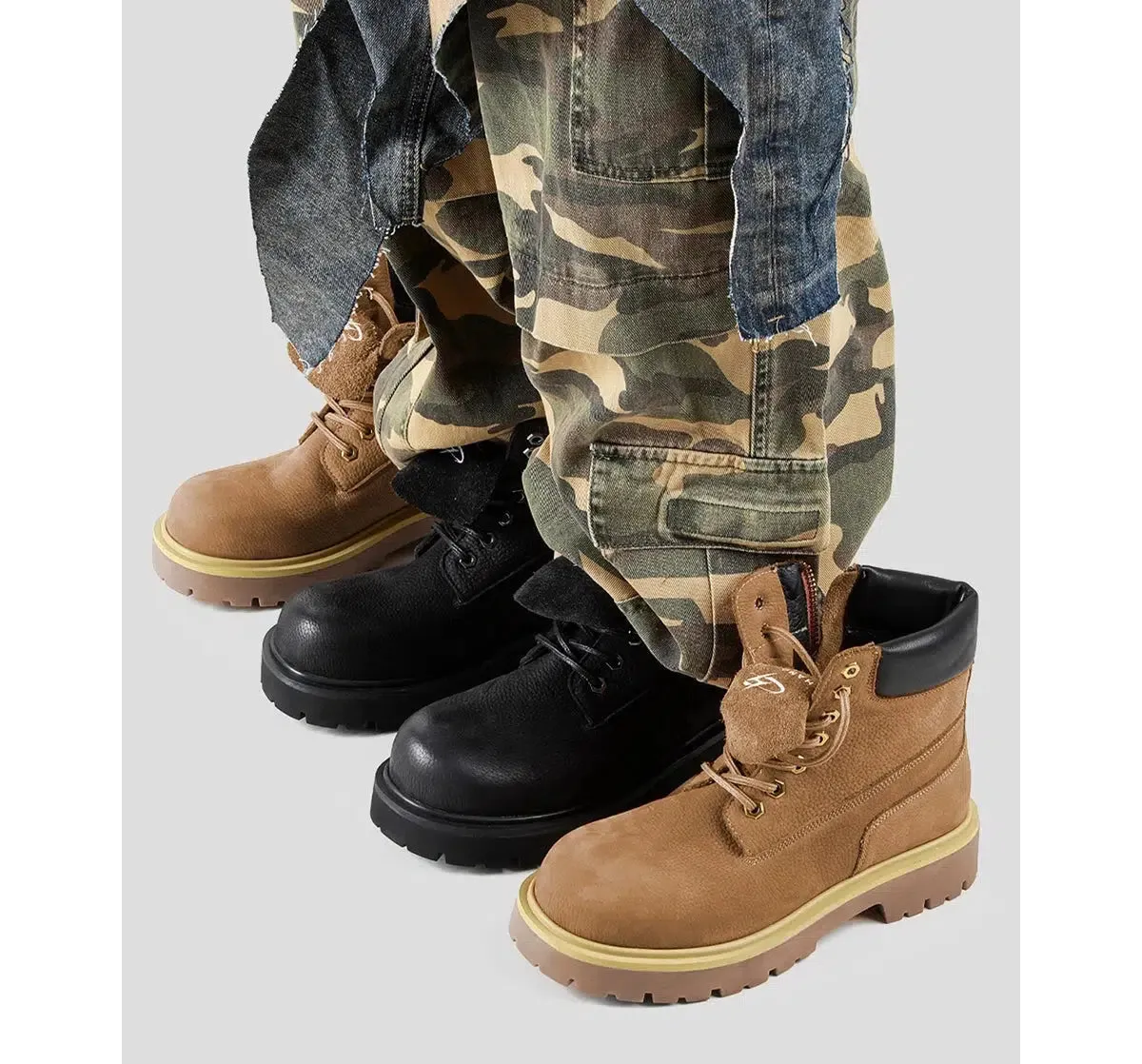 Waterproof Leather Lace-Up Boots