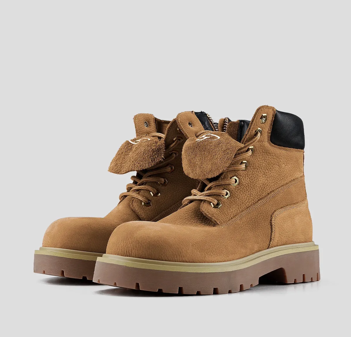 Waterproof Leather Lace-Up Boots