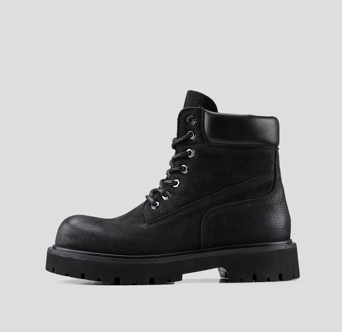 Waterproof Leather Lace-Up Boots