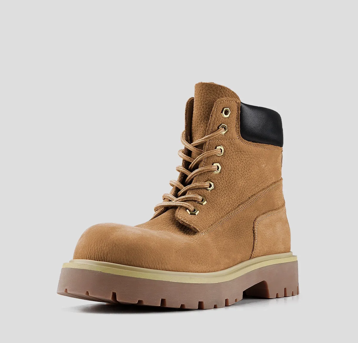 Waterproof Leather Lace-Up Boots