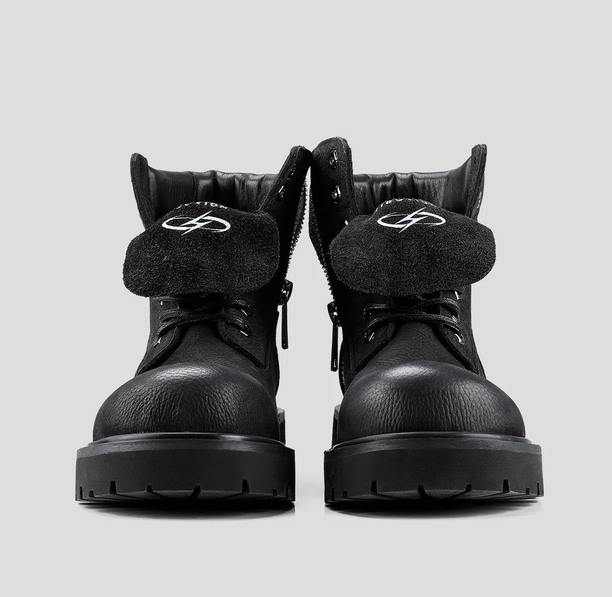 Waterproof Leather Lace-Up Boots