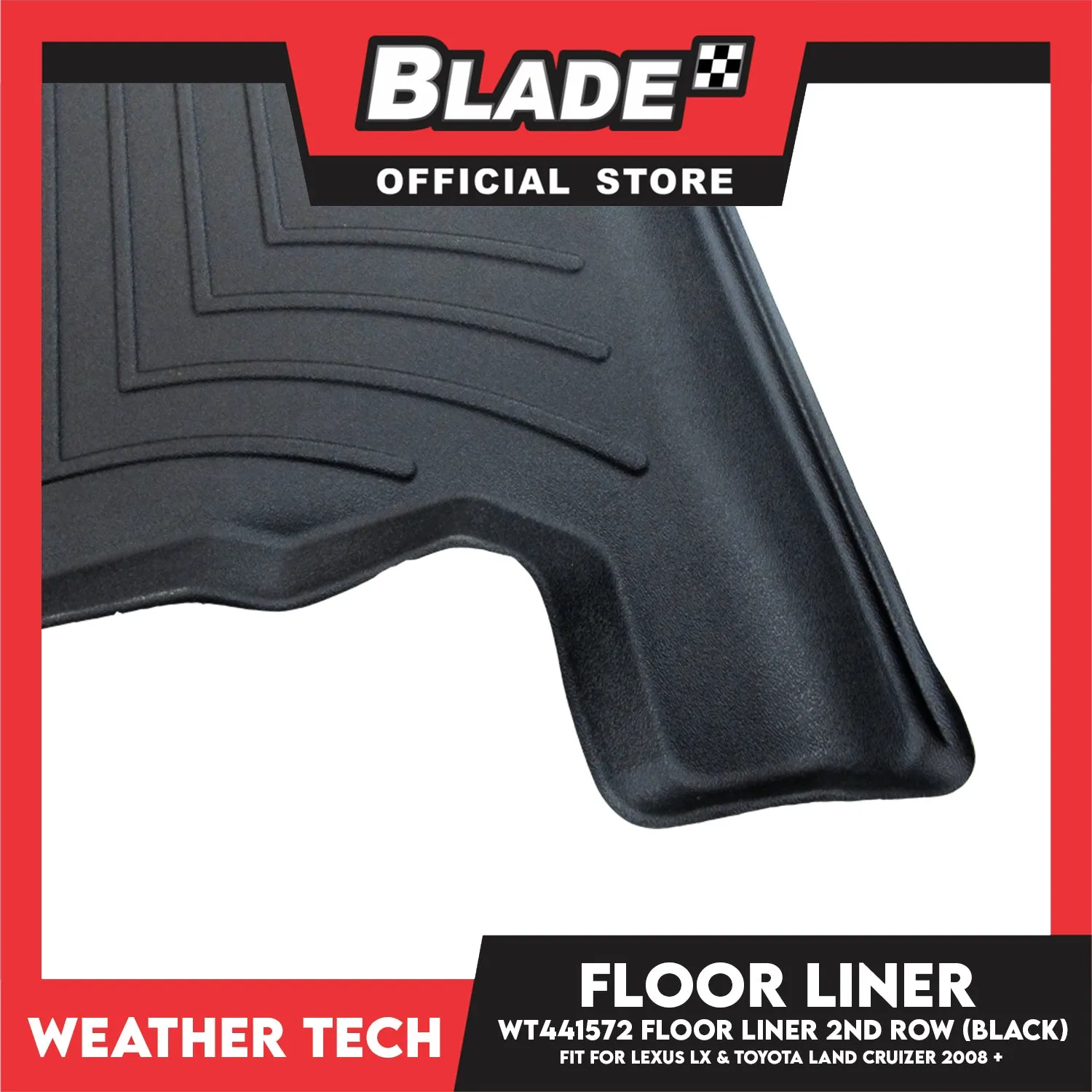 WeatherTech Rear Floor Liner WT441572 2nd Row (Black) Fit for Lexus LX 2008  & Toyota Land Cruizer 2008 