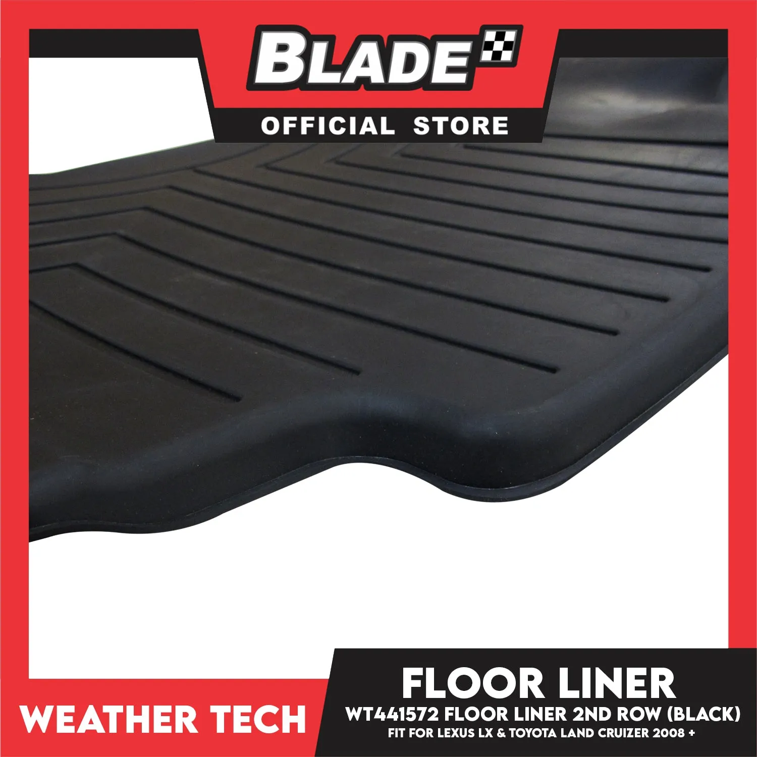 WeatherTech Rear Floor Liner WT441572 2nd Row (Black) Fit for Lexus LX 2008  & Toyota Land Cruizer 2008 