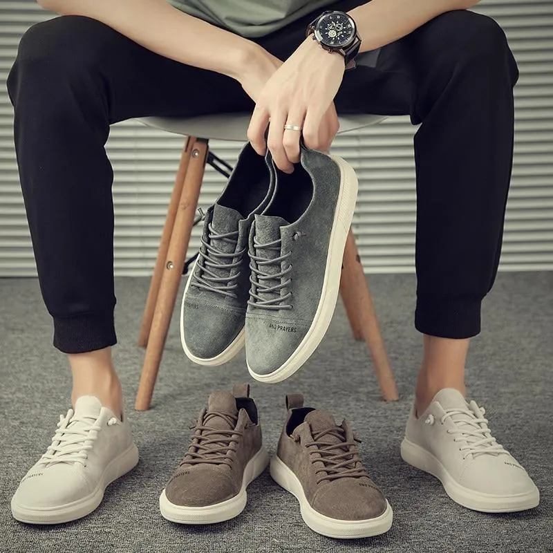 West Louis™ Designer British Style Suede Leather Sneakers
