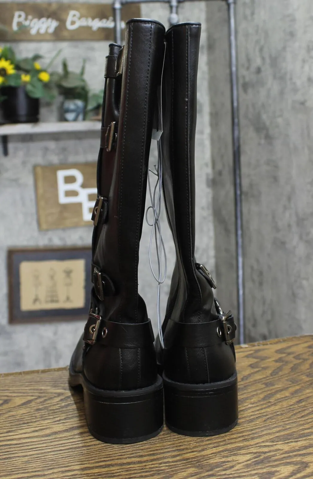 Wild Fable Womens Rebel Tall Moto Buckle Boots 90366583 Black 8M