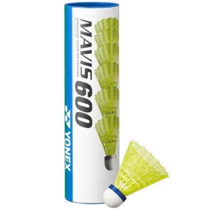 Yonex Mavis 600 Badminton Nylon Shuttles / Shuttlecocks Yellow - Set of 6
