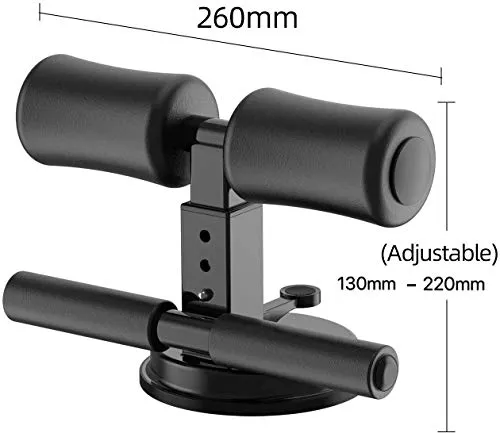 ZIVIK Sit-ups Assistant Device, Upgraded Sit-up Fitness Equipment Muscle Exercise Abdominal Device Portable Sit Up Bar with Foam Padded for Floor 3 Positions for Abs Home Workout(Black)