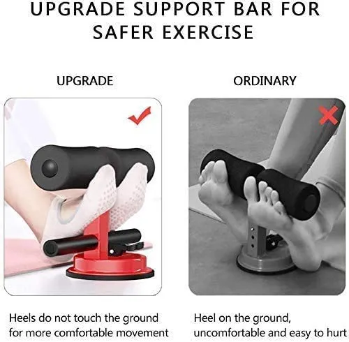 ZIVIK Sit-ups Assistant Device, Upgraded Sit-up Fitness Equipment Muscle Exercise Abdominal Device Portable Sit Up Bar with Foam Padded for Floor 3 Positions for Abs Home Workout(Black)